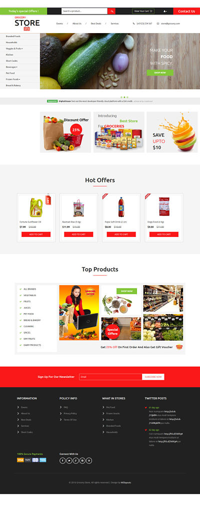 Free Ecommerce Web Template Download from pgtemplates.com